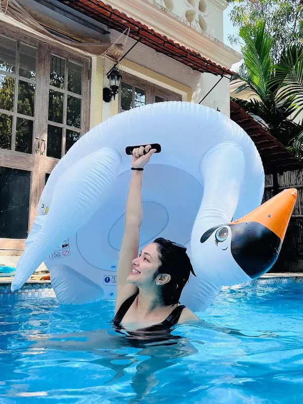 Ridhima Pandit is a complete water baby as she chills in the pool during holiday in Goa