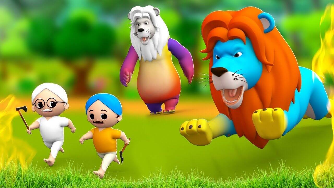 Watch Popular Children Hindi Story 'Fake Bear Colour Lion' For Kids ...