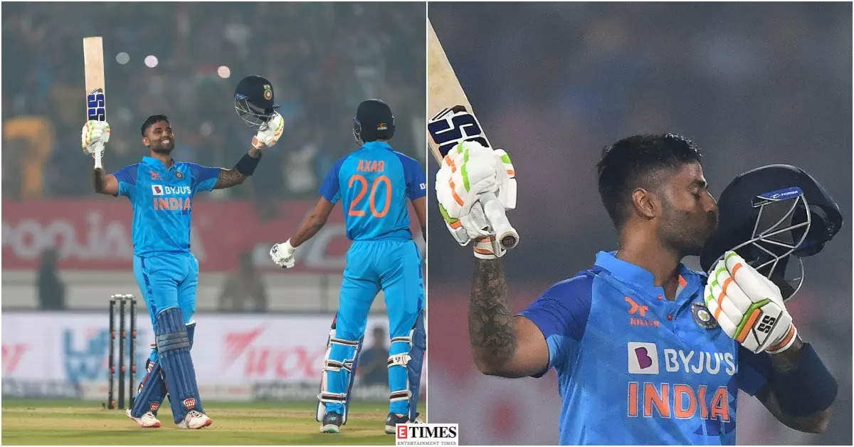 Pictures of Suryakumar Yadav's joyous celebration after scoring century at 3rd T20 against Sri Lanka take over the internet