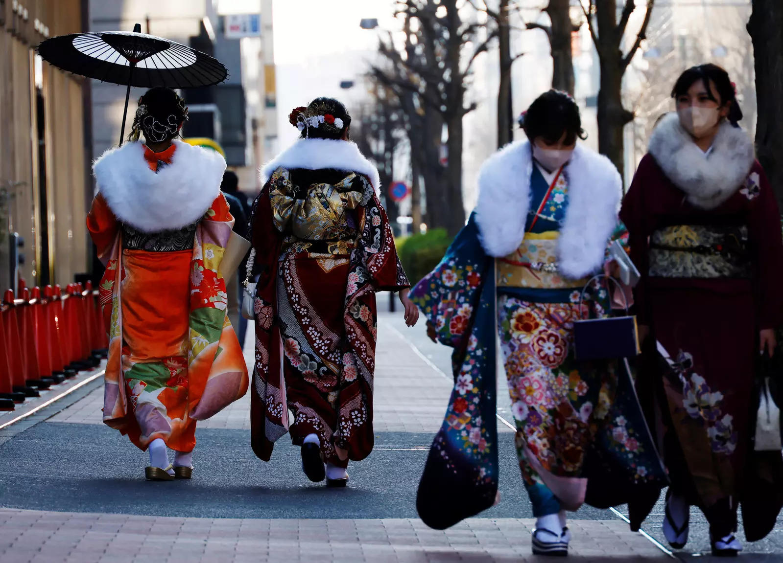 Pictures of Coming of Age Day celebrations in Tokyo