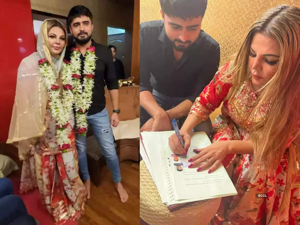 Rakhi Sawant claims her marriage with Adil Khan Durrani is in trouble; Timeline of how they met, married secretly and fell apart The Times of India