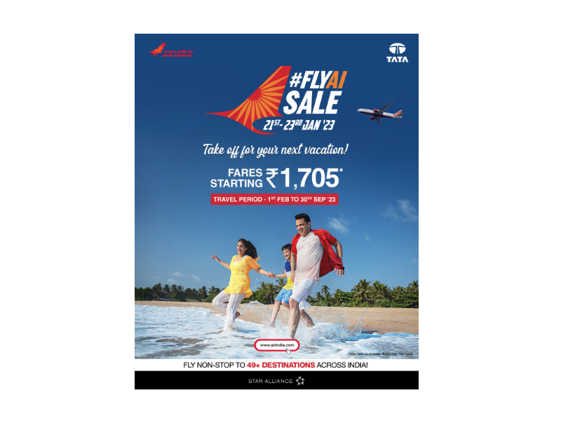 Air India offers Sale: Attractive discounts on domestic destinations ...
