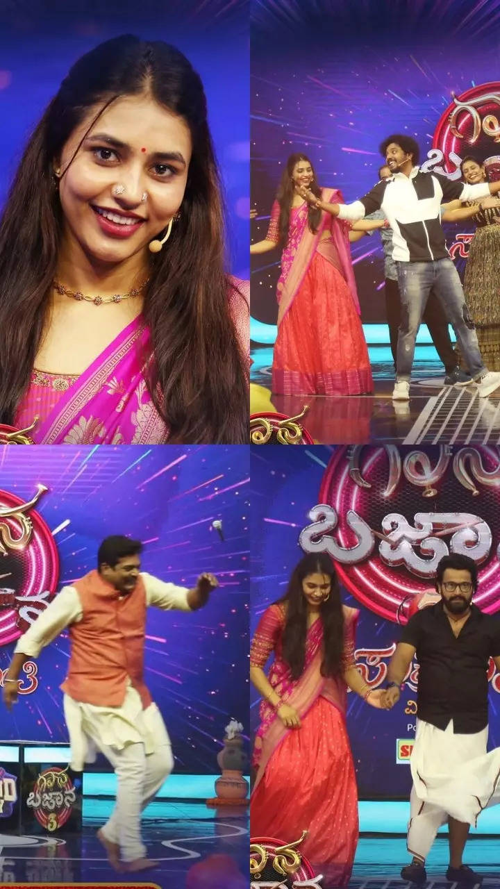 Candid moments of 'Kantara' stars from Gaana Bhajana 3 | The Times of India