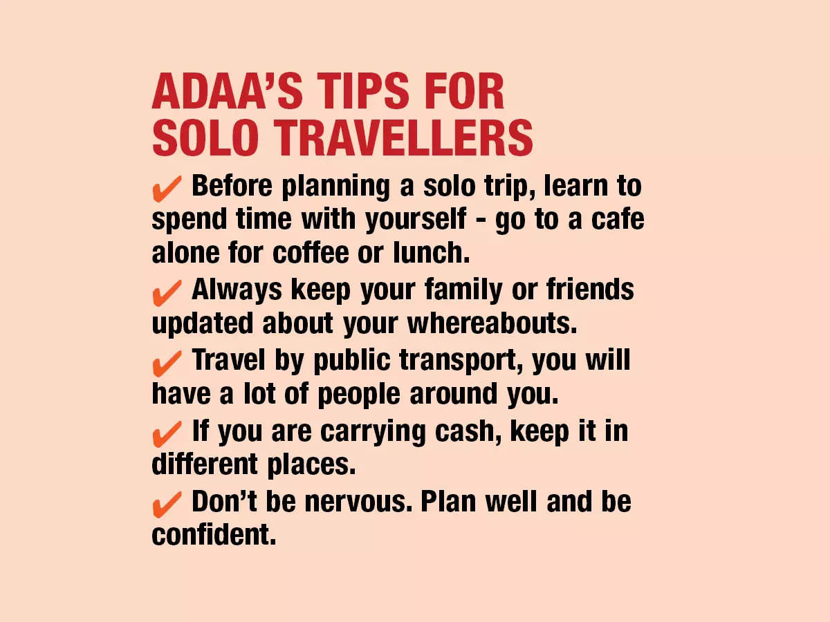 Adaa Khan's tips for solo travellers