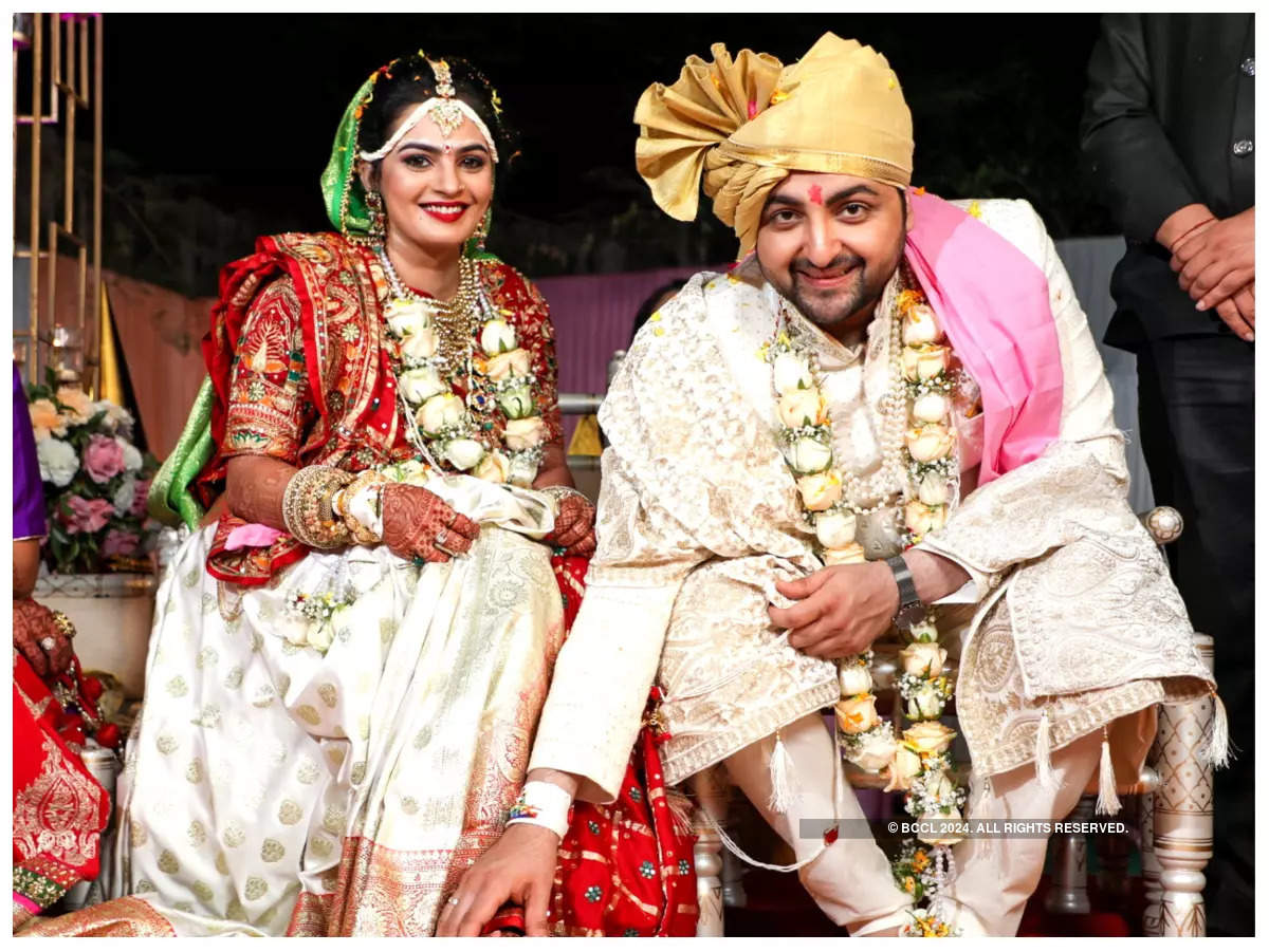 Krishna and Khanjan at their wedding