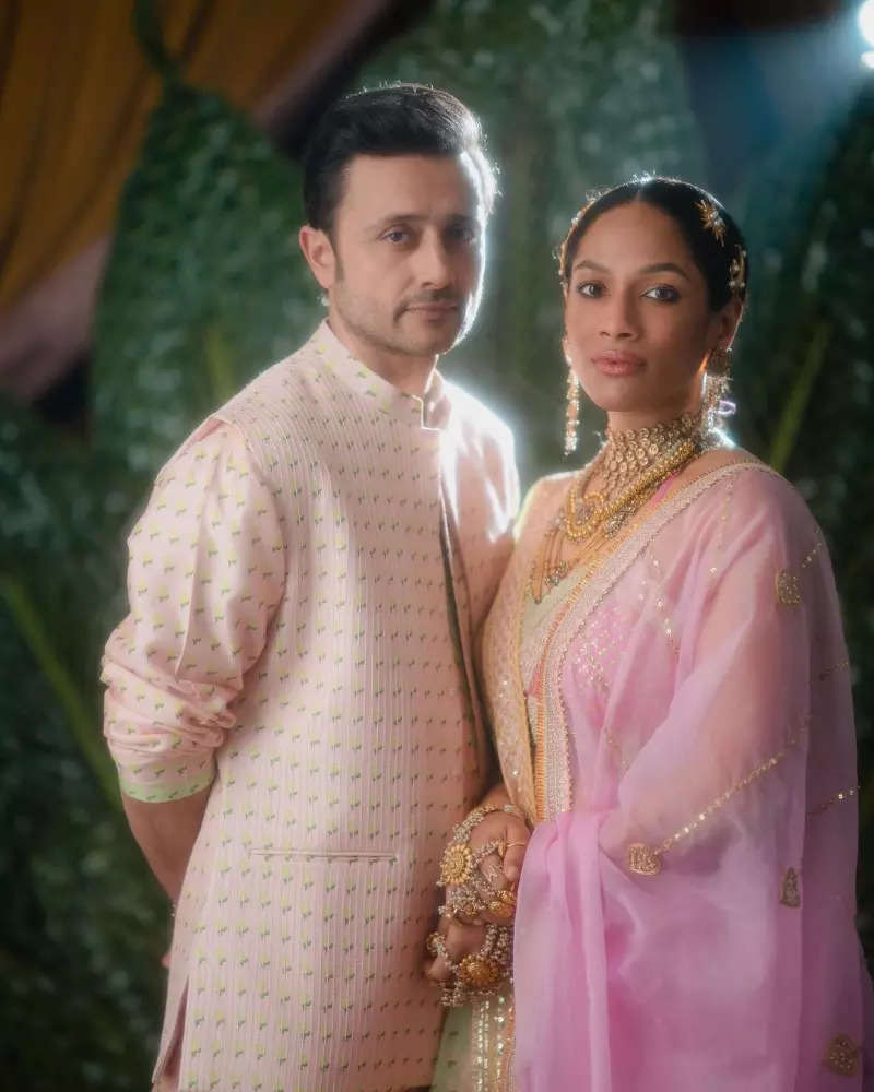 Inside pictures from designer Masaba Gupta and actor Satyadeep Misra’s intimate wedding ceremonies!