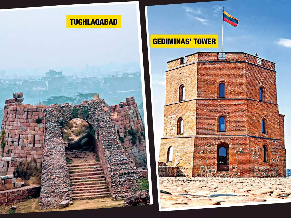 Diana Mikivesini sakė mananti, kad Tughlaqabad griuvėsiai primena Gedimino bokštą Vilniuje
