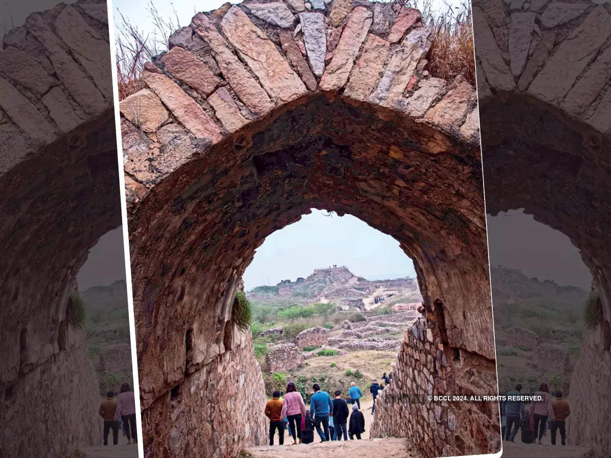 ​A view from Delhi's Tughlaqabad fort