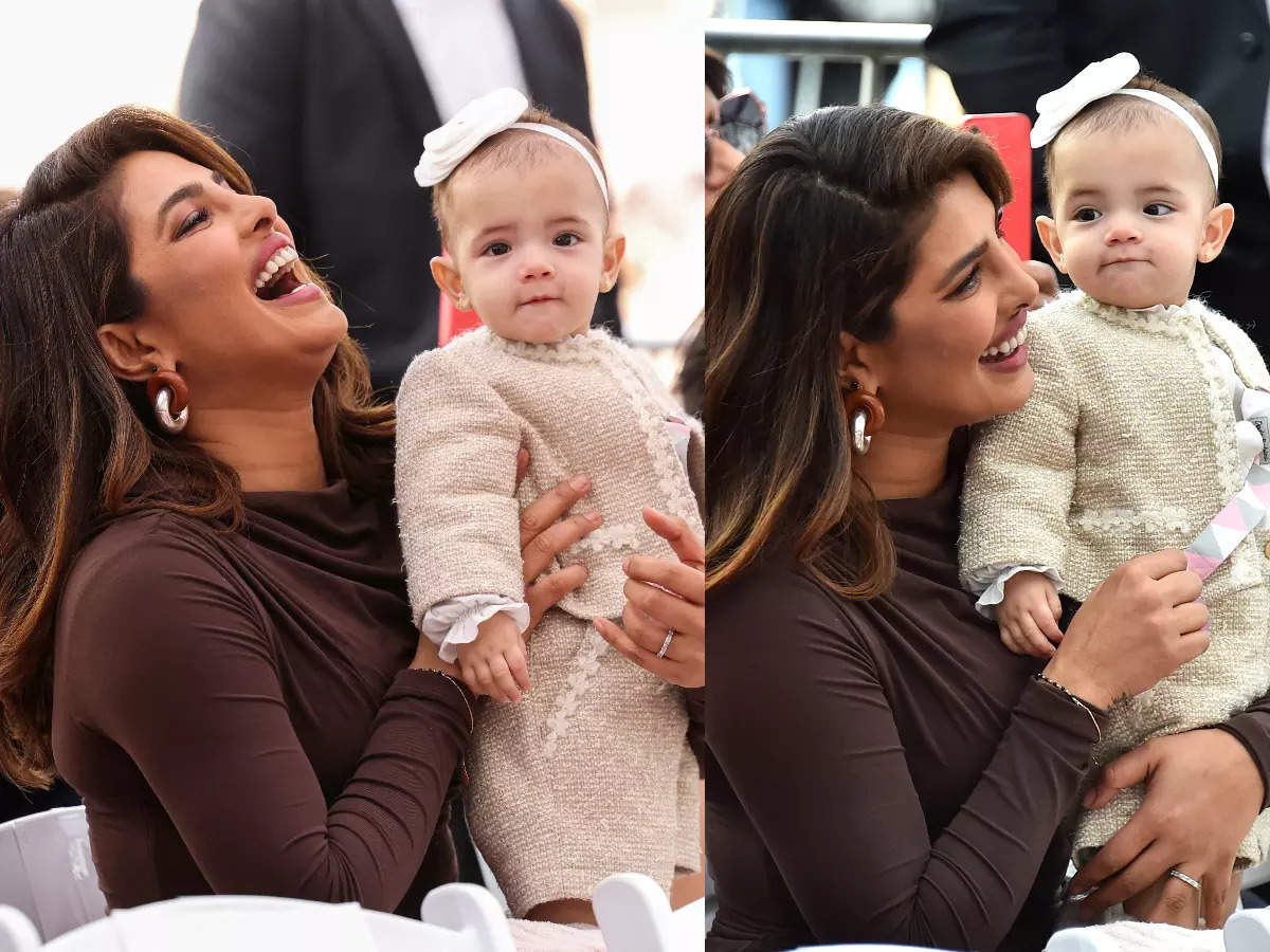 Priyanka Chopra Jonas' daughter Malti looks adorable as she makes her debut at Hollywood Walk Of Fame | The Times of India