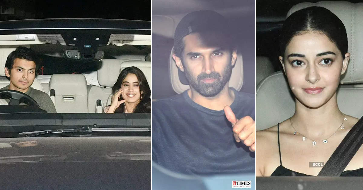 From Aditya Roy Kapur-Ananya Panday to Janhvi Kapoor-Shikhar Pahariya, Gen-Z stars attend Karan Johar’s party