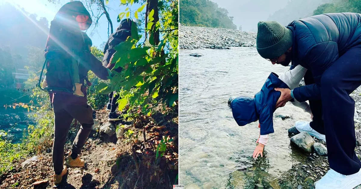 Virat Kohli and Anushka Sharma go trekking in Uttarakhand with their daughter Vamika, pictures go viral
