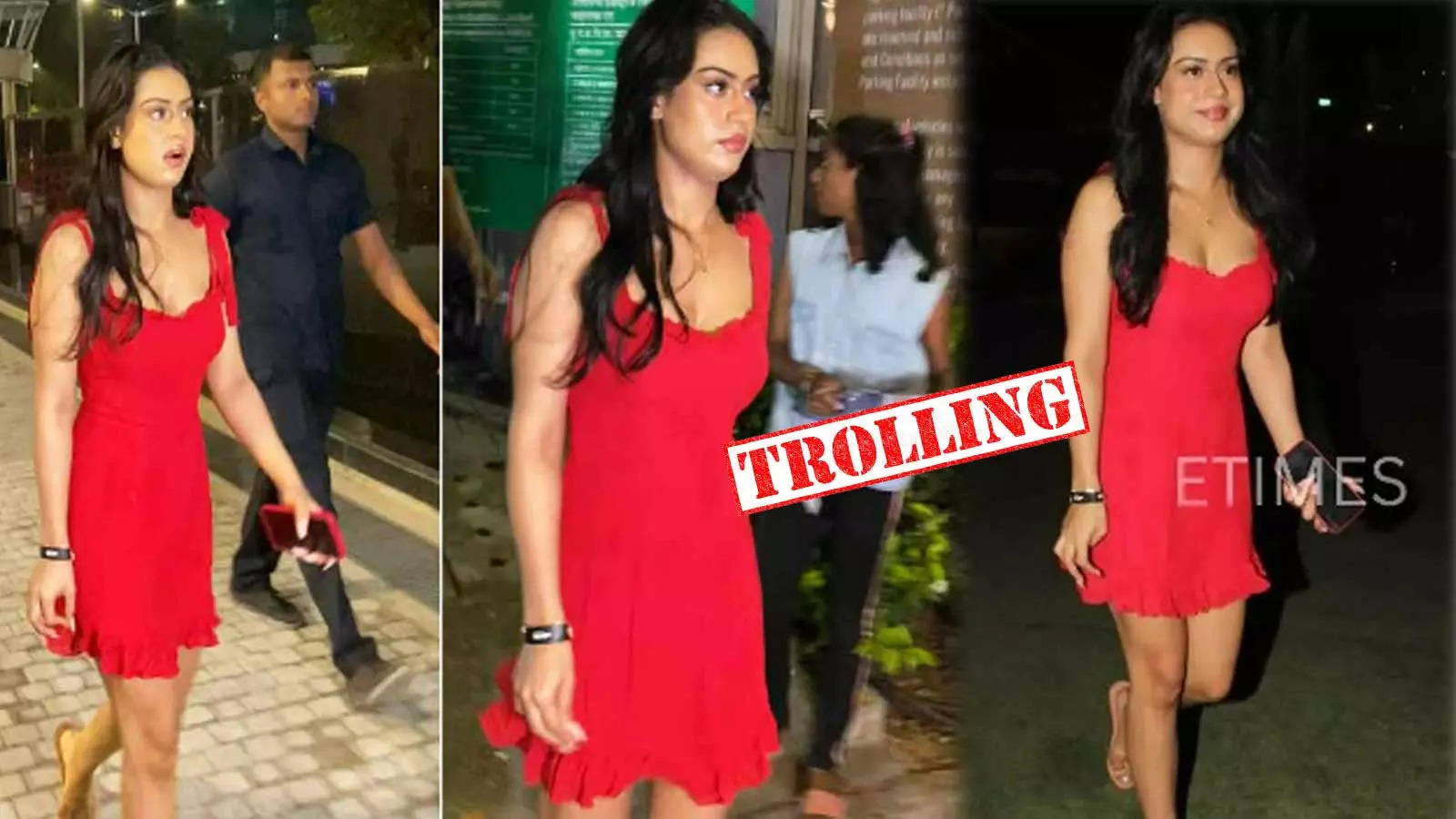 Ajay Devgn And Kajols Daughter Nysa Devgan Wears A Short Red Dress