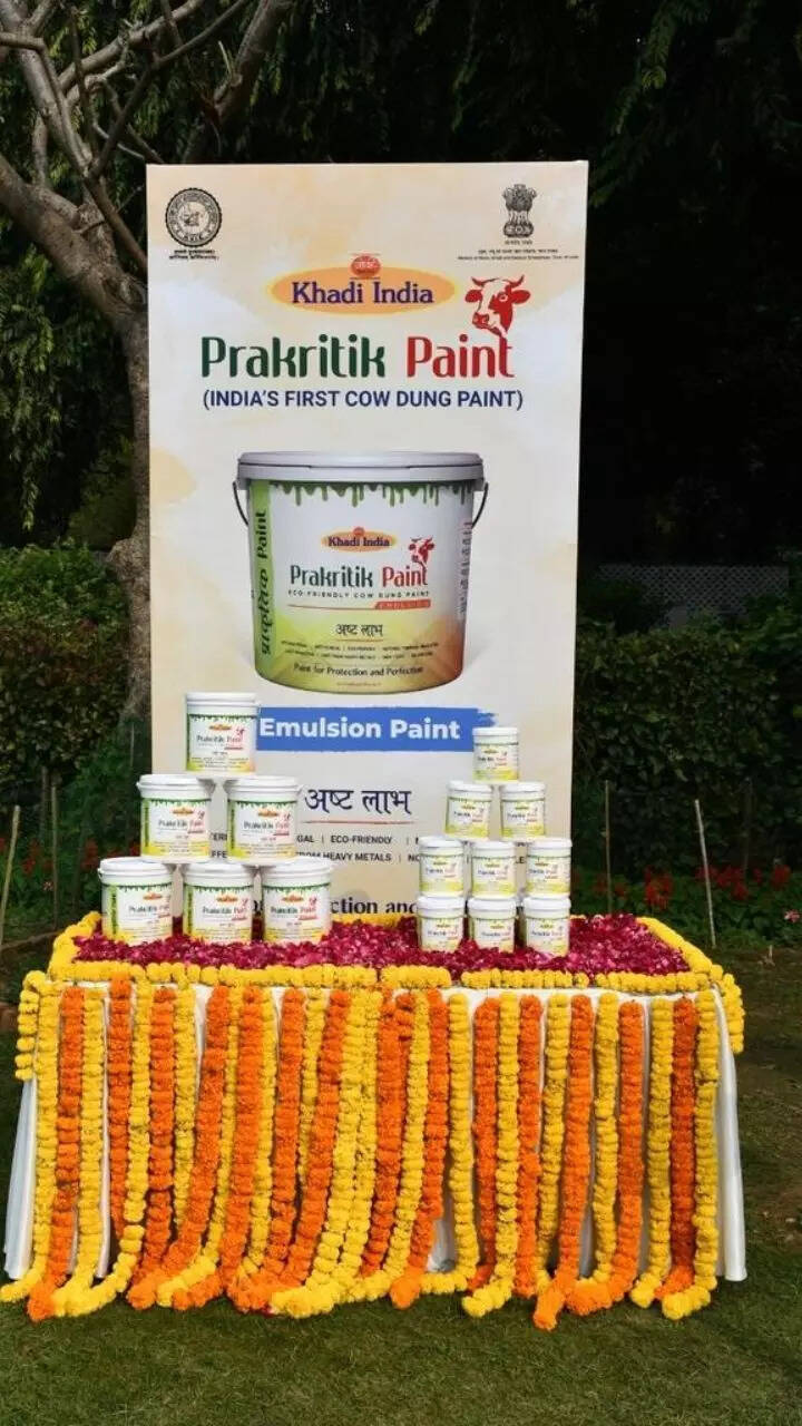 Chhattisgarh produces 17,000 litres paint from cow dung Raipur News Times of India