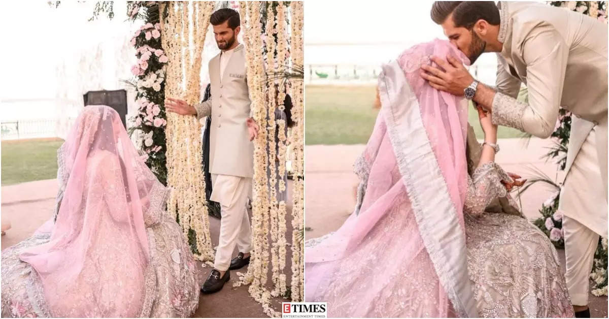 Pakistani cricketer Shaheen Afridi marries Shahid Afridi's daughter Ansha in a grand ceremony, see pictures