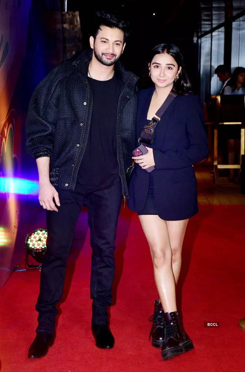 Rohit Saraf and Prajakta Koli twin in black at the success party of 'Mismatched 2'