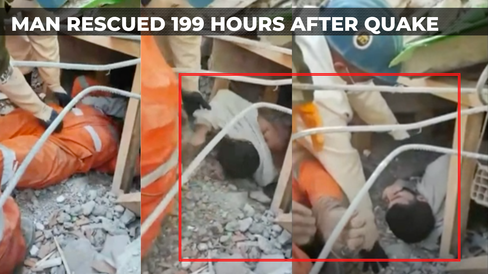 Watch 18yearold man rescued from the rubble nearly 200 hours after(04)