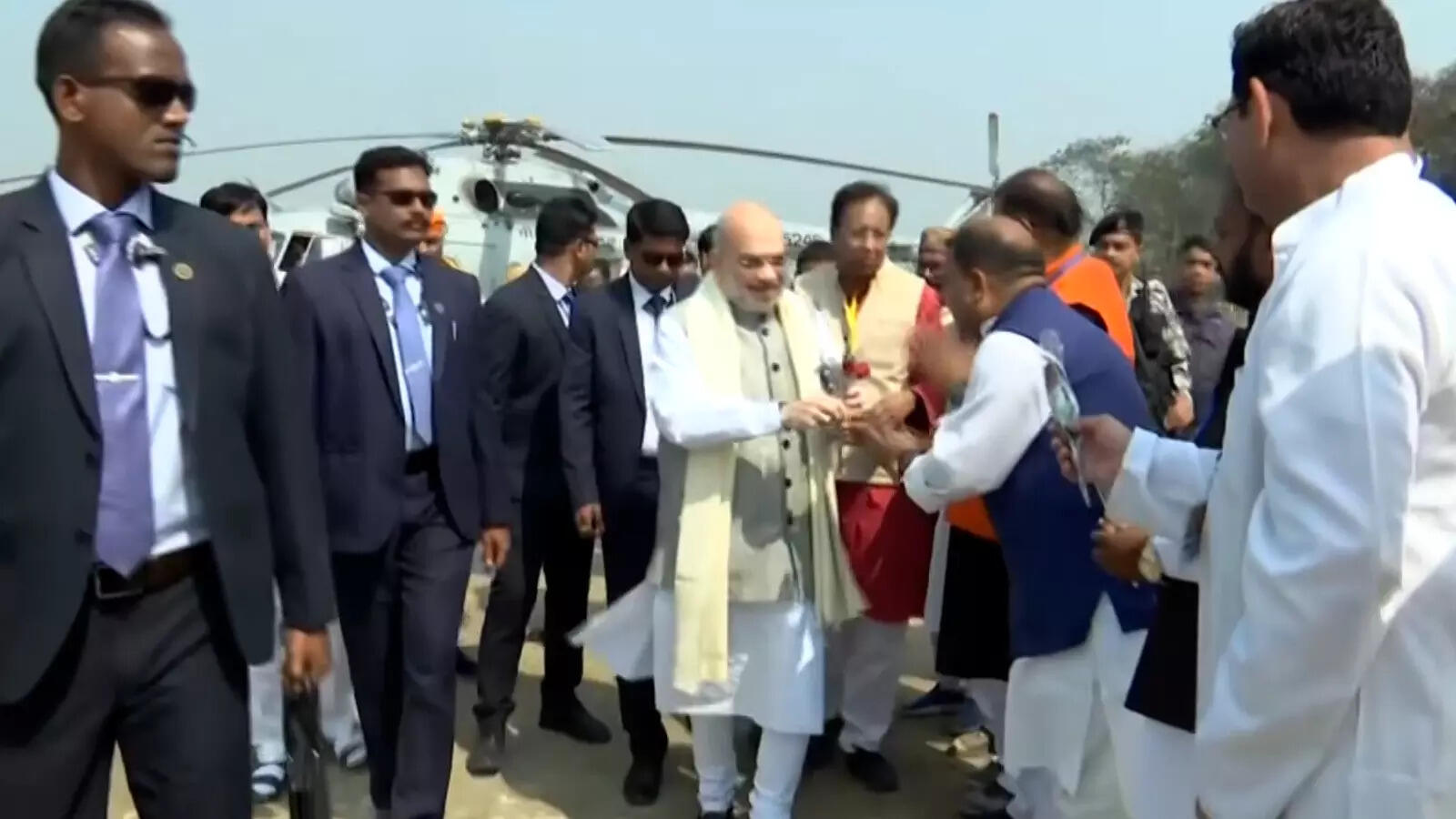 Bihar: Amit Shah attends public rally in Lauria