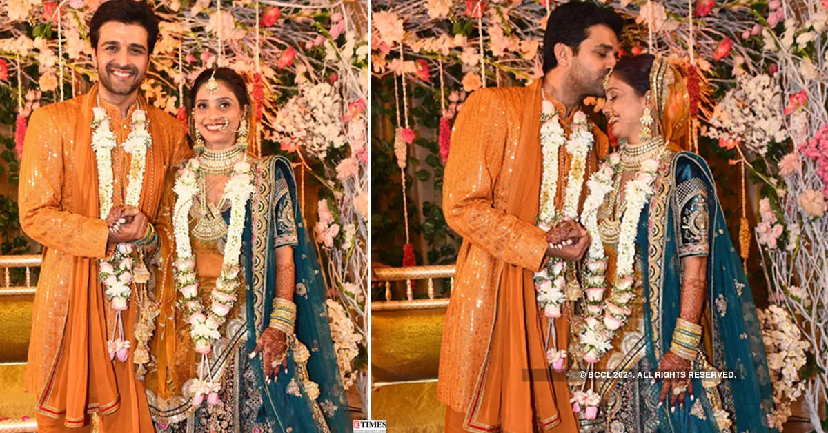 Inside pictures from Taarak Mehta Ka Ooltah Chashmah actor Sachin Shroff and Chandni Kothi’s wedding ceremony