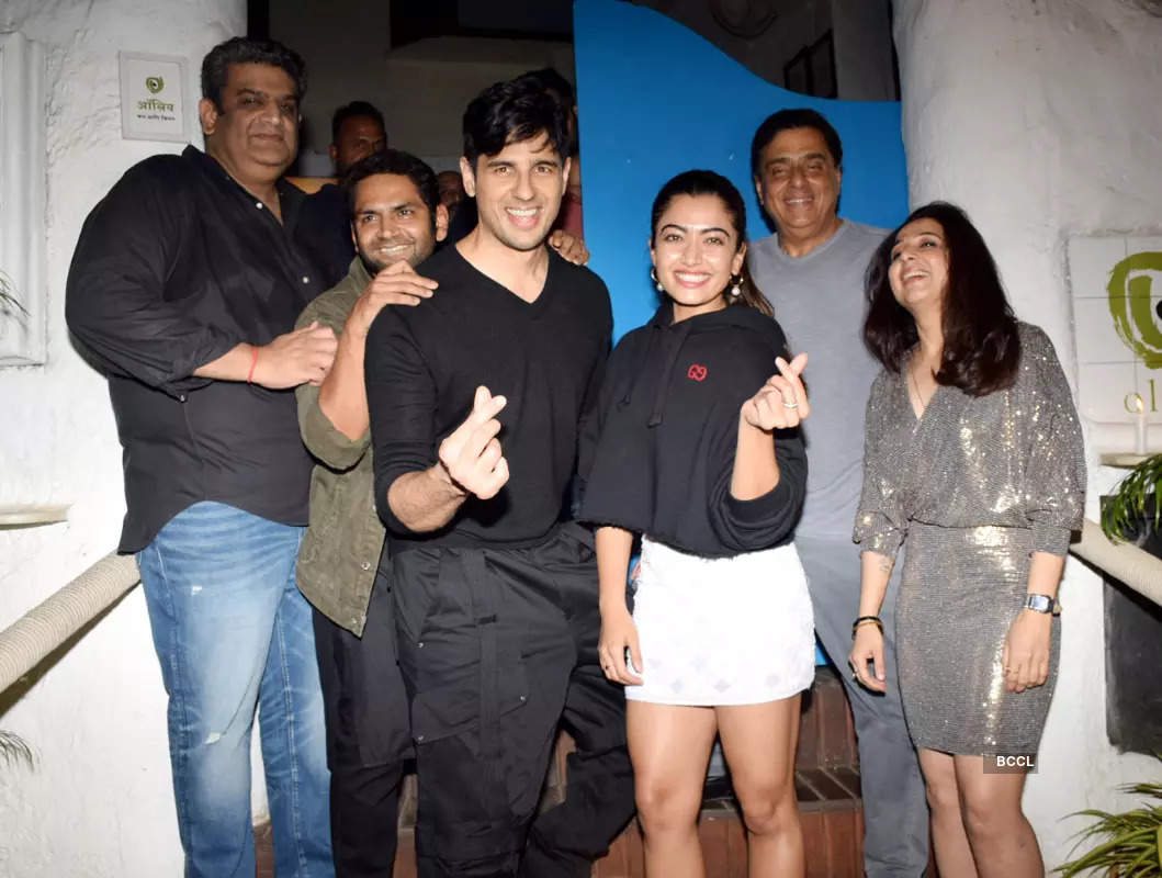 Sidharth Malhotra and Rashmika Mandanna twin in black at Mission Majnu success party