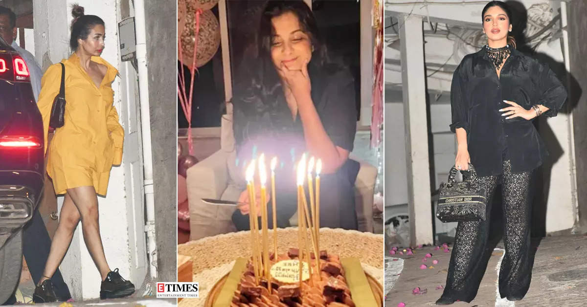 Bhumi Pednekar, Malaika Arora, Arjun Kapoor and other stars arrive in style at Rhea Kapoor’s birthday party