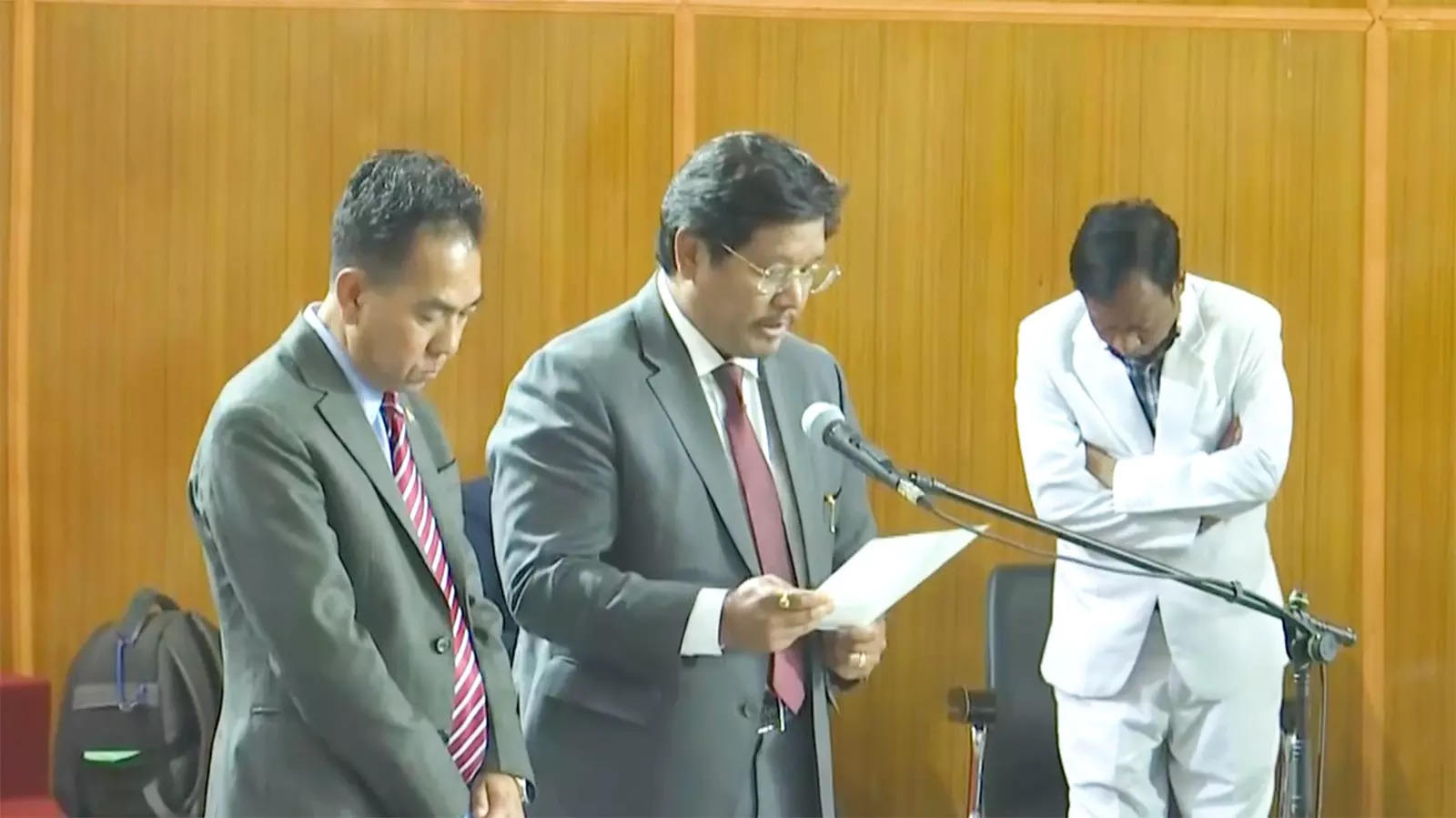 Meghalaya: CM Conrad Sangma, newly elected MLAs take oath in Shillong