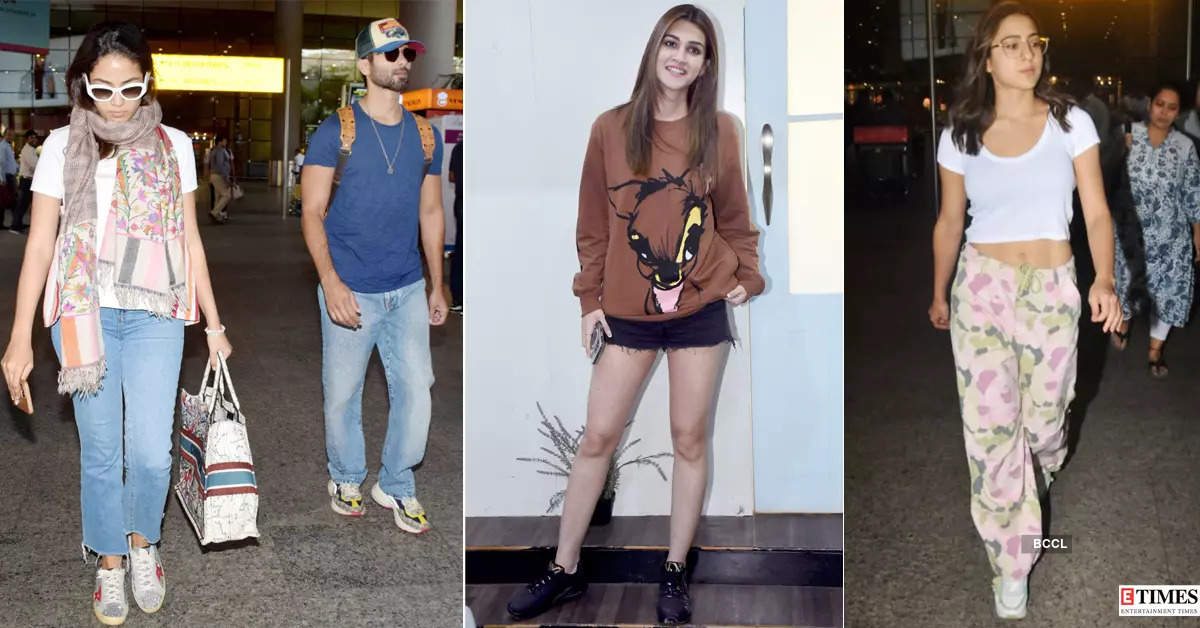 #ETimesSnapped: From Shahid Kapoor-Mira Rajput to Kriti Sanon-Sara Ali Khan, paparazzi pictures of your favourite celebs