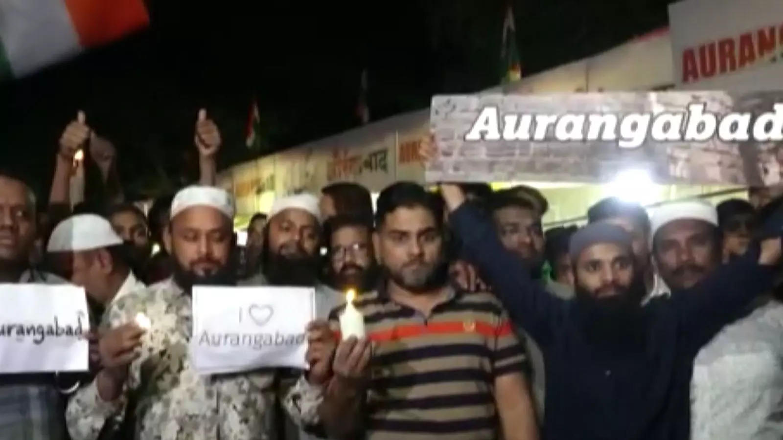 Scores Of People Along With Imtiaz Jaleel Take Out Candle March In Chhatrapati Sambhaji Nagar 4110