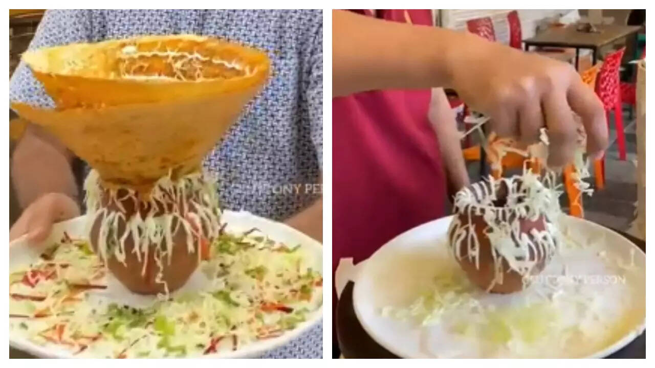 Viral: Cheesy Matka Dosa destroyed this South Indian dish - Times of India