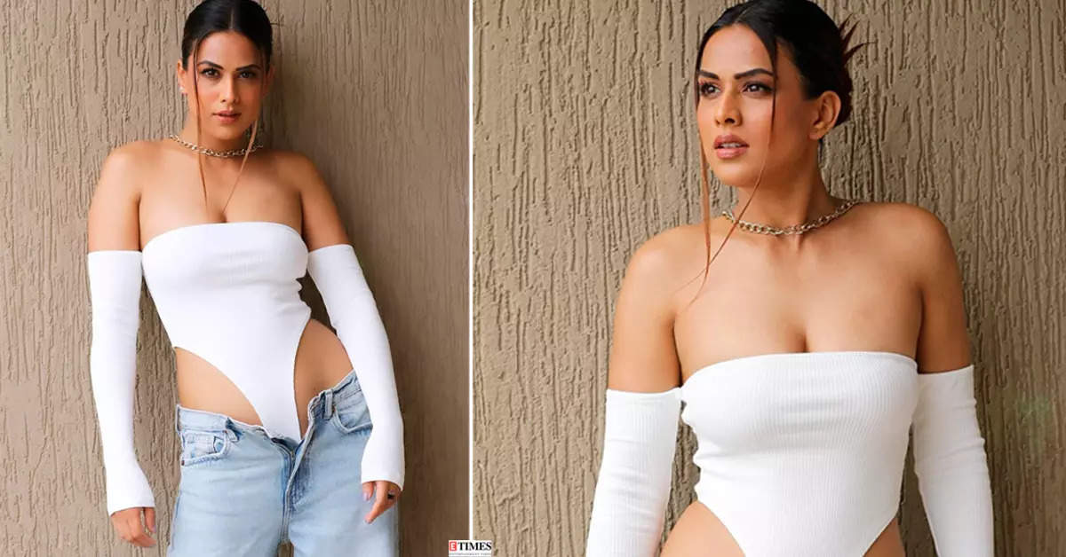 ​Nia Sharma oozes oomph in white bodysuit and blue denims, see pictures