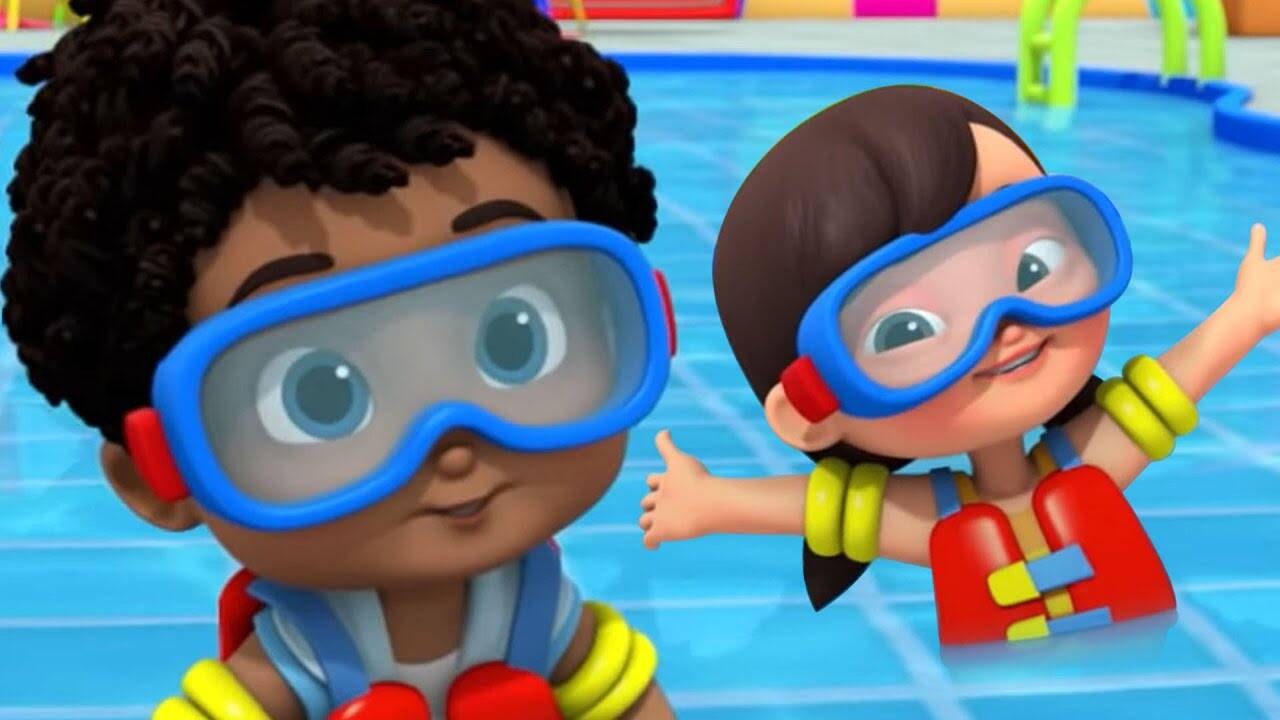 Watch Latest Kids English Nursery Rhymes 'Swimming, Family At The Pool ...