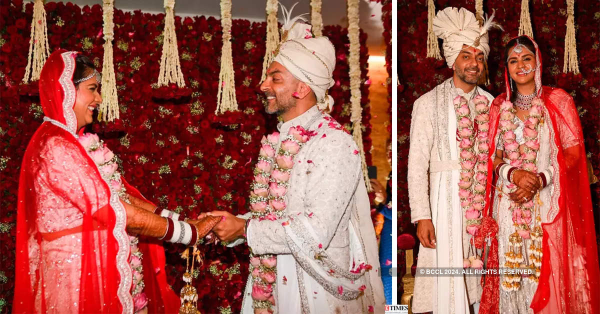 First pictures from Dalljiet Kaur and Nikhil Patel’s intimate wedding ceremony