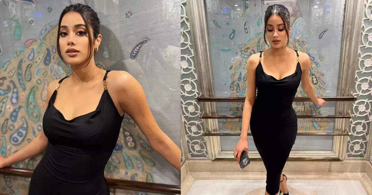 These bewitching pictures of Janhvi Kapoor in midi dress will leave you stunned!