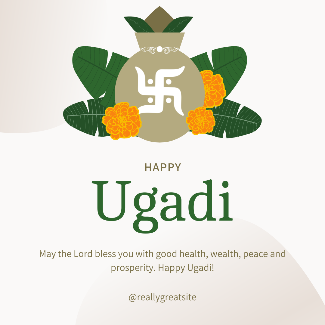 Minimal Modern Festive Happy Ugadi Wishes Instagram Post