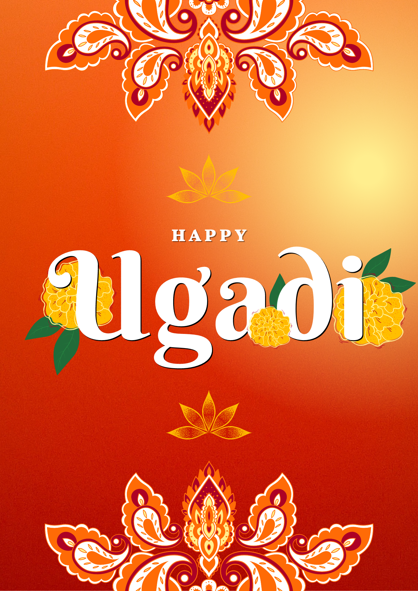 Colourful Gradient Happy Ugadi Poster