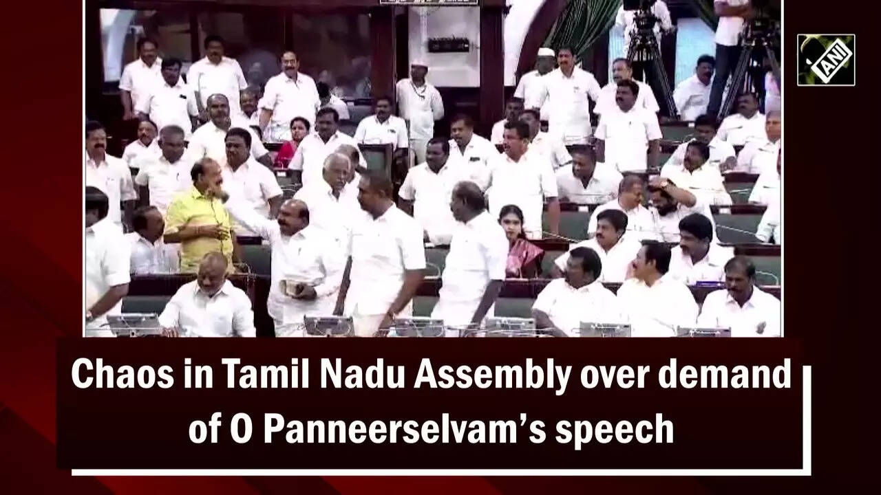 Chaos in Tamil Nadu Assembly over demand of O Panneerselvam’s speech