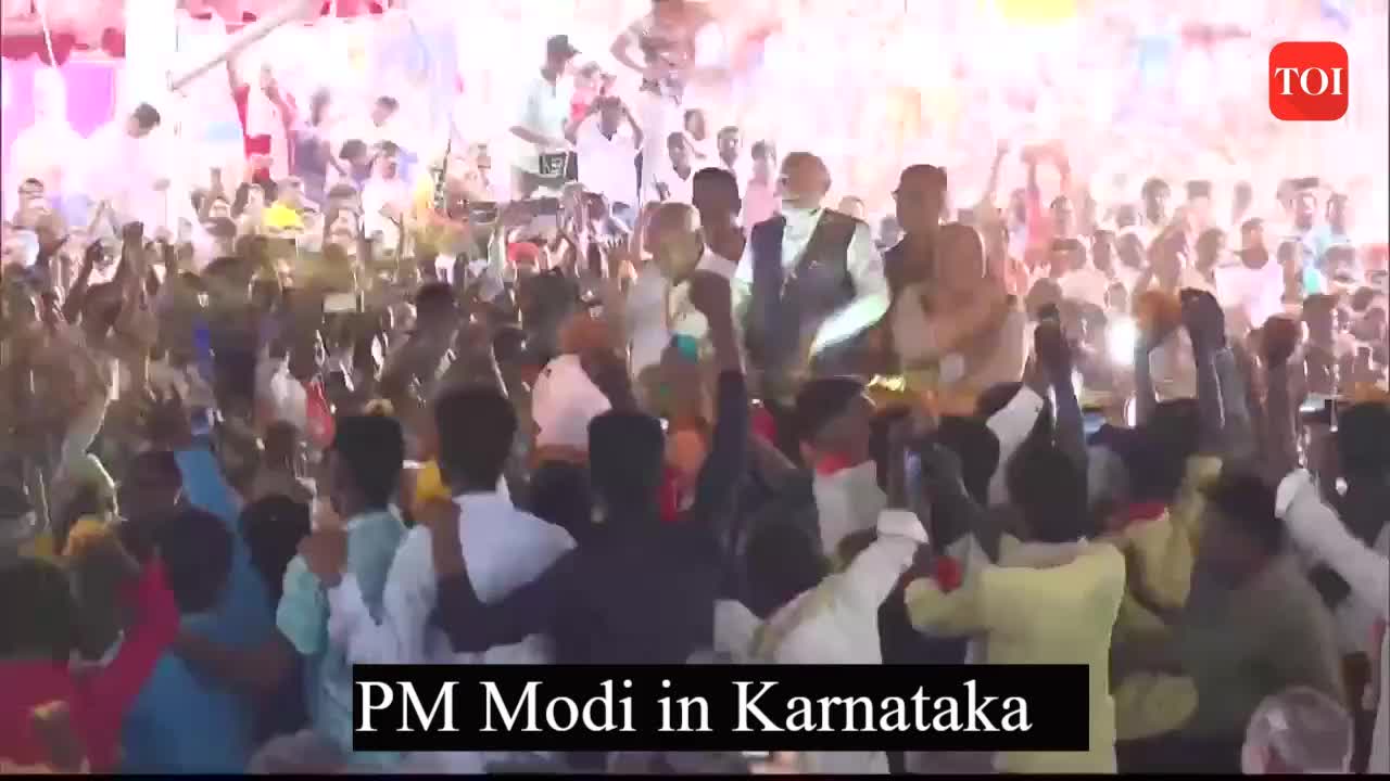 PM Narendra Modi addresses public rally in Karnataka