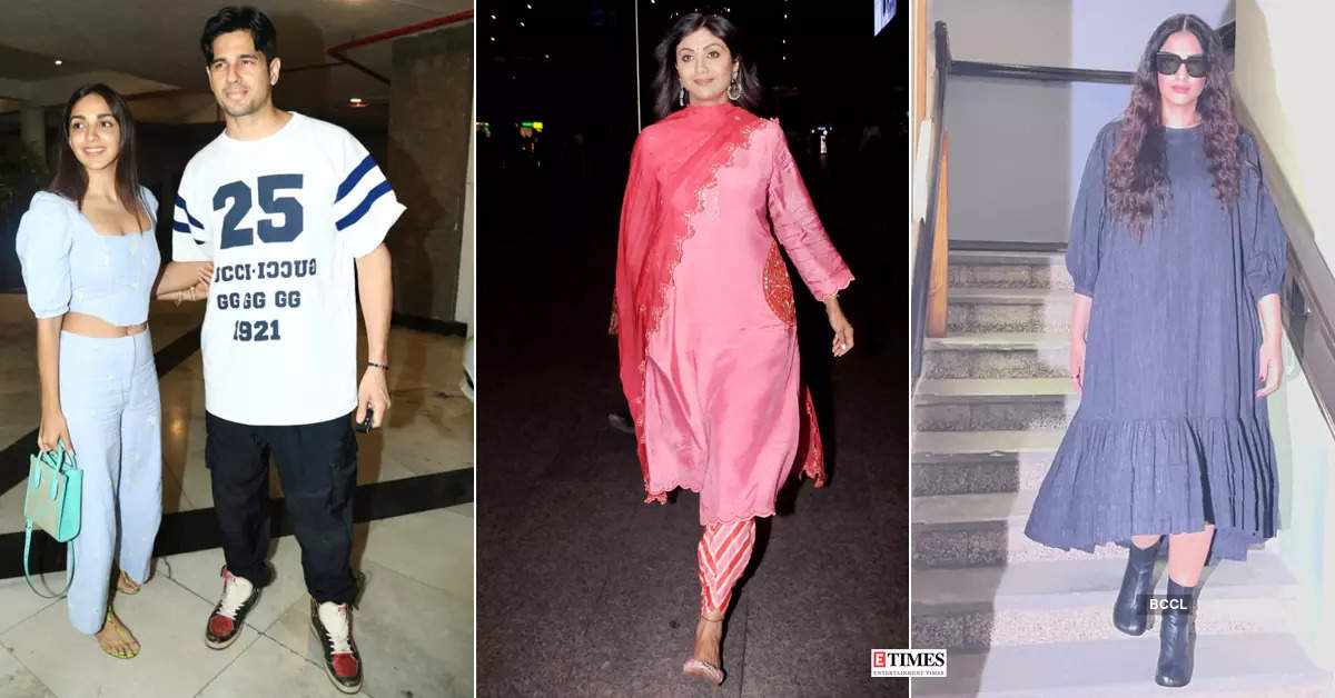 #ETimesSnapped: From Kiara Advani-Sidharth Malhotra to Shilpa Shetty-Sonam Kapoor, paparazzi pictures of your favourite celebs