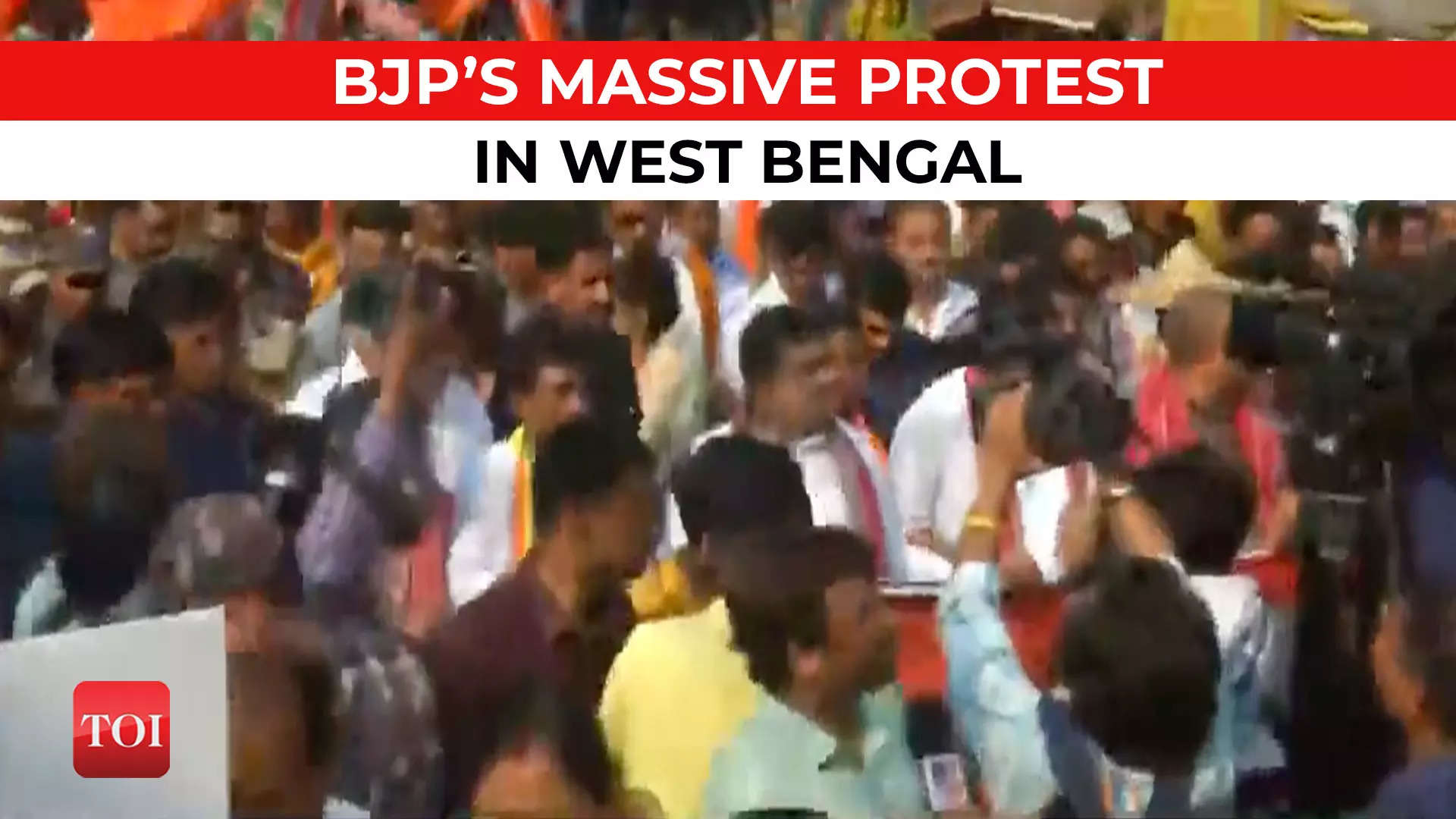 BJP Stages A Massive Protest Against Mamata Govt In West Bengal Over ...