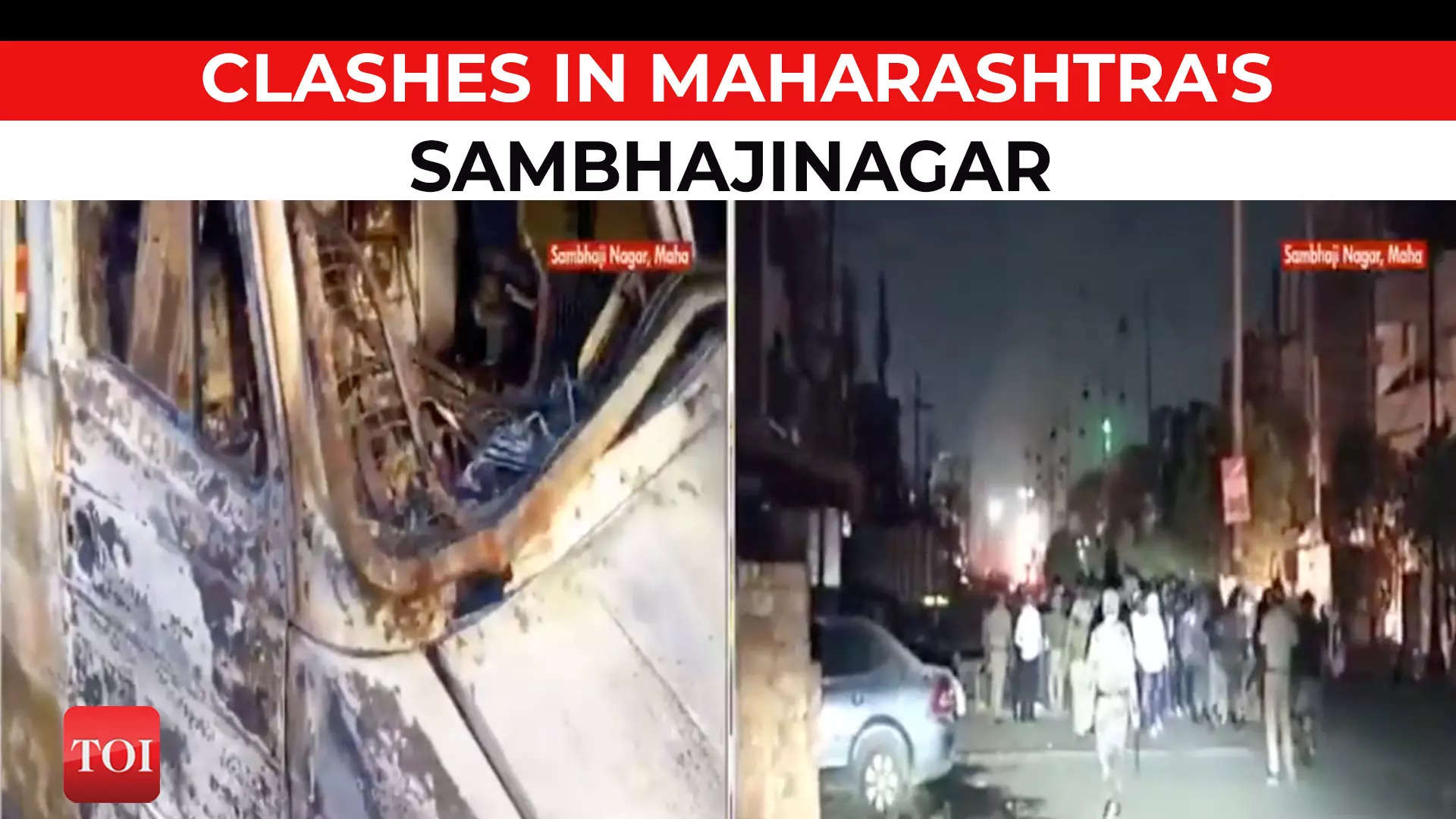 Maharashtra: Over A Dozen Vehicles Burnt As Two Groups Clash In ...