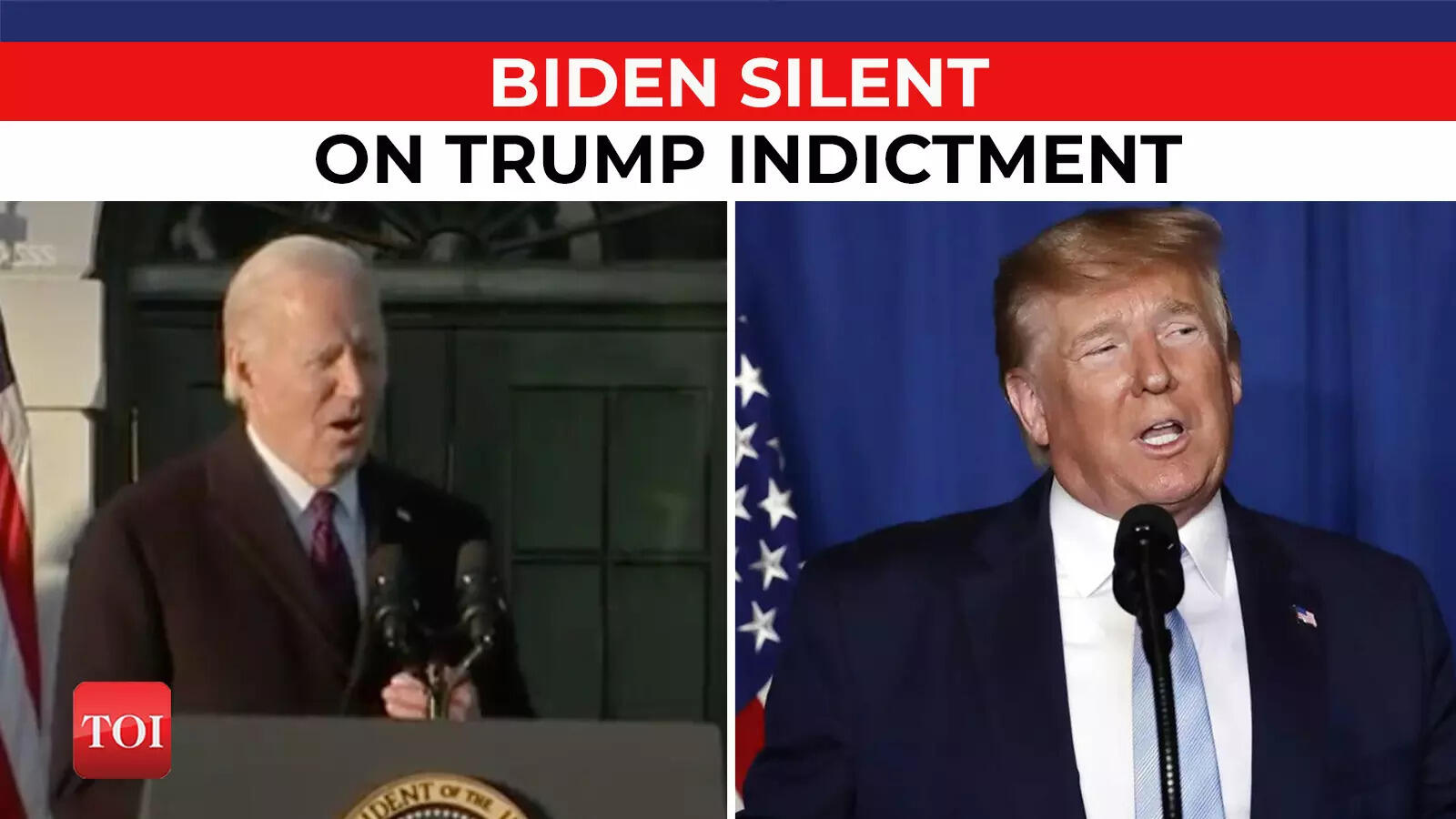 US President Joe Biden silent on Trump indictment