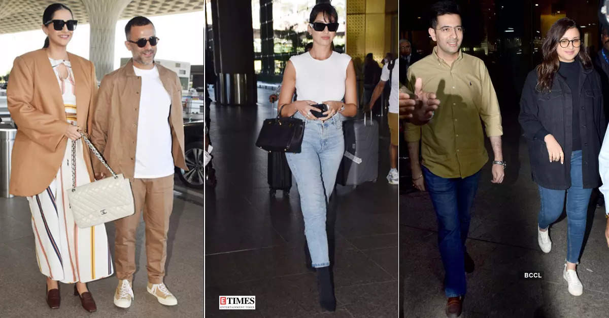 #ETimesSnapped: From Sonam Kapoor-Anand Ahuja to Parineeti Chopra-Raghav Chadha, paparazzi pictures of your favourite celebs
