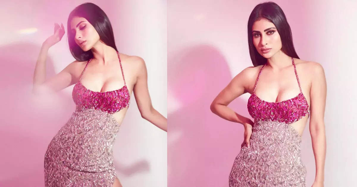 These images of Mouni Roy in sequined backless gown will leave you stunned!