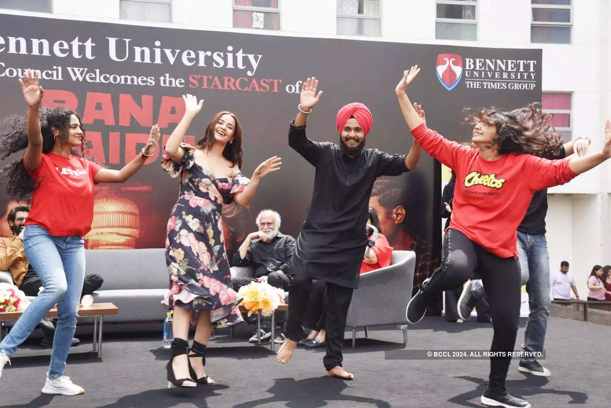 Rana Daggubati & Surveen Chawla visit Bennett University to promote 'Rana Naidu'