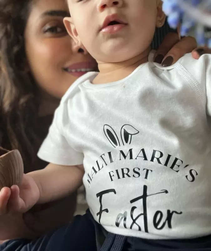 Priyanka Chopra and Nick Jonas' pictures with daughter Malti Marie from their Easter celebration are too cute to miss