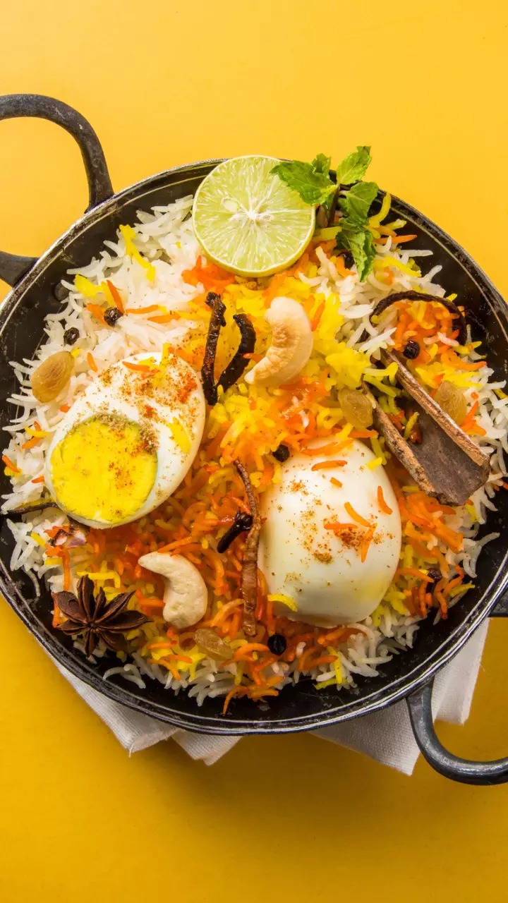 How to make Potato and Egg Biryani in a pressure cooker Times of