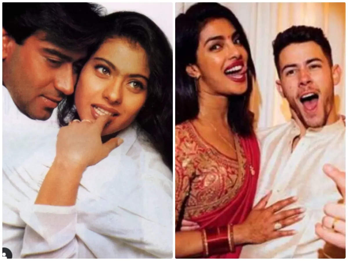 Kajol-Ajay Devgn to Priyanka Chopra-Nick Jonas: Celebs who were dating other people when they met their partner  | The Times of India