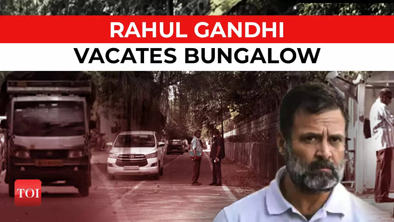 Rahul Gandhi Vacates Official Bungalow After Disqualification As Mp