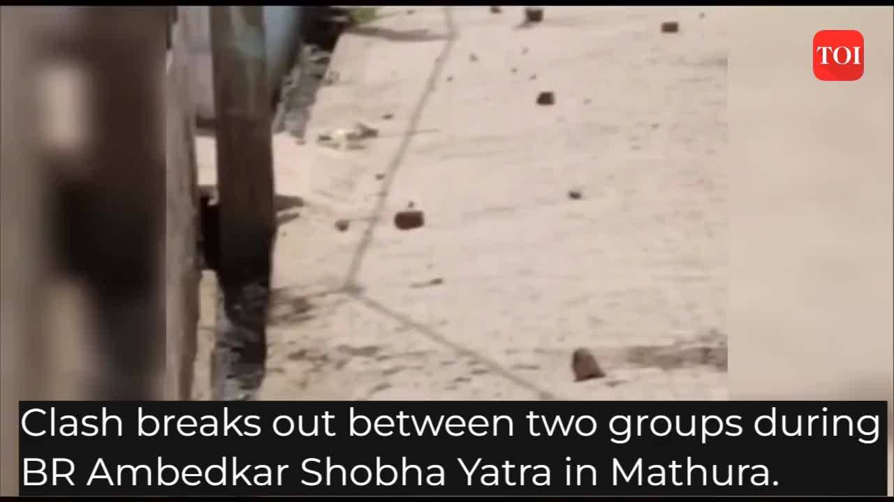 Clash Breaks Out Between Two Groups During BR Ambedkar Shobha Yatra In ...