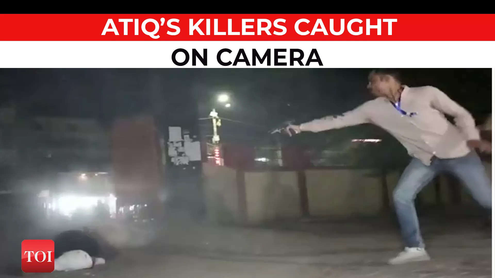 Atiq Ahmad killed: Assailants caught on camera firing multiple rounds at Atiq, Ashraf