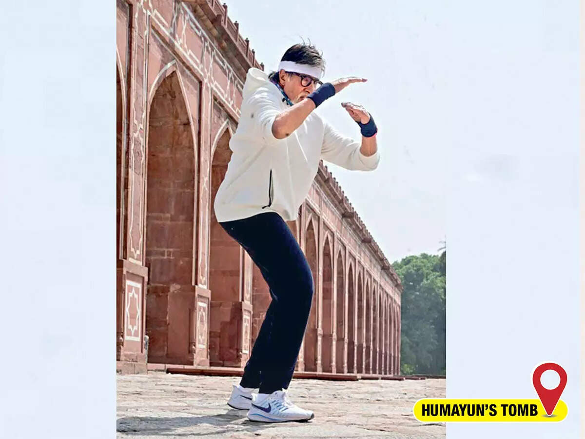 In Uunchai (2022), Amitabh Bachchan's character is seen practicing at Humayun's Tomb